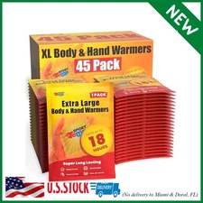 Large Hand & Body Warmers - Up to 18 Hours of Heat, Super Long Lasting - Easy, A