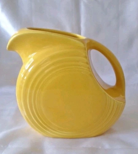 Vintage Fiestaware Fiesta Yellow Small Pitcher Creamer 6” Tall MCM Retro Cottage