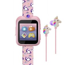 iTech Junior Girls Earbuds & Smartwatch Set - Pink Unicorn Print