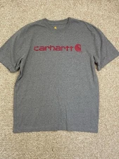 Carhartt Original Fit Gray Short Sleeve Logo T-Shirt Mens Large