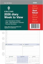 Collins - DayPlanner Refills - 2026 12 Month Calendar Year Planner, Week-To-Vie