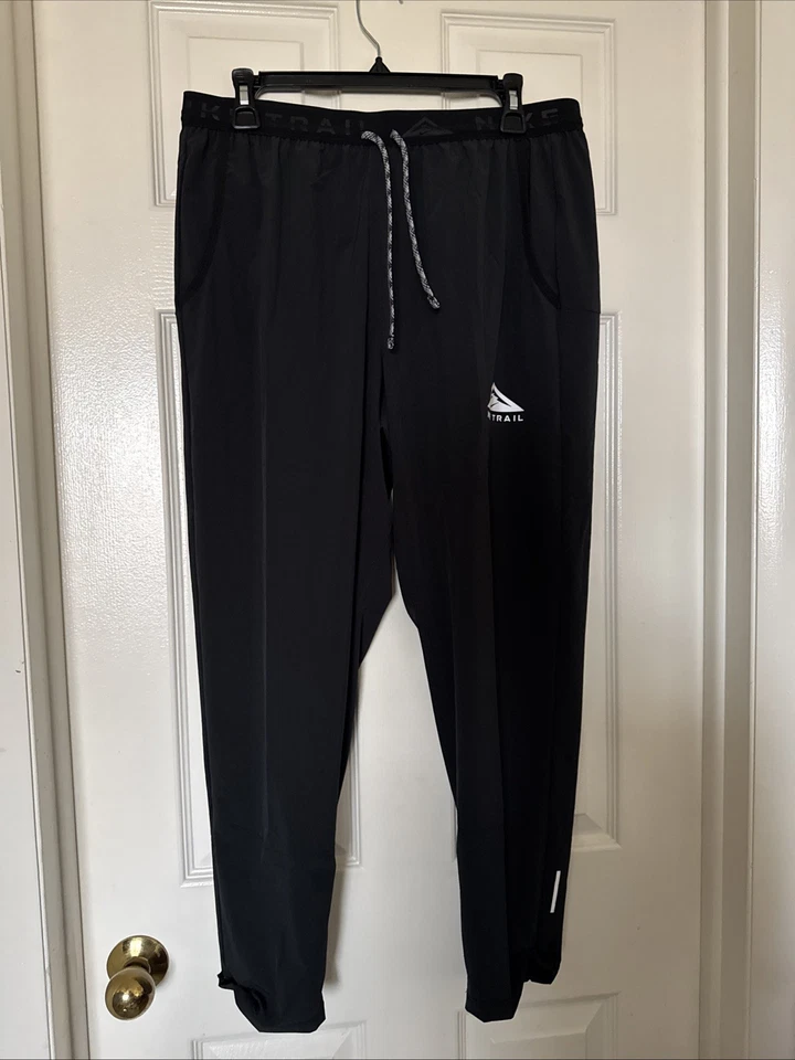 Nike Mens Size Large Trail Dawn Range Dri-FIT Running Pants Black DX0855-010 NEW - Image 4 of 4