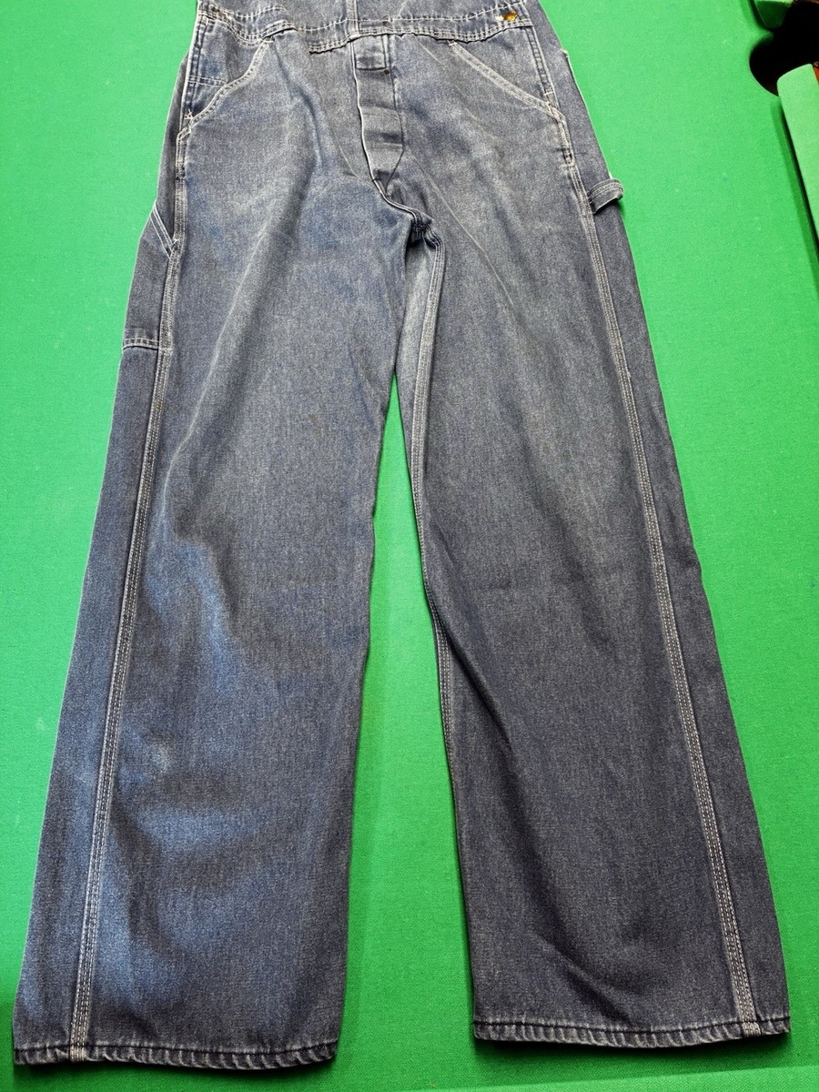 Vintage Sears Tradewear Bib Overalls 34x32 USA Union Made Denim
