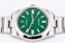 Rolex Oyster Perpetual 41mm Ref. 124300 Custom Green Dial Box and Paper 8