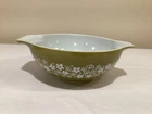 Pyrex Spring Blossom Crazy Daisy 444 Vtg 4 quart Green Cinderella Mixing Bowl