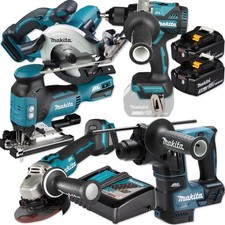 Makita Combo-Set 18V Akku-Winkelschleifer DGA504 DHR171 DSS501 DJV181 DDF492