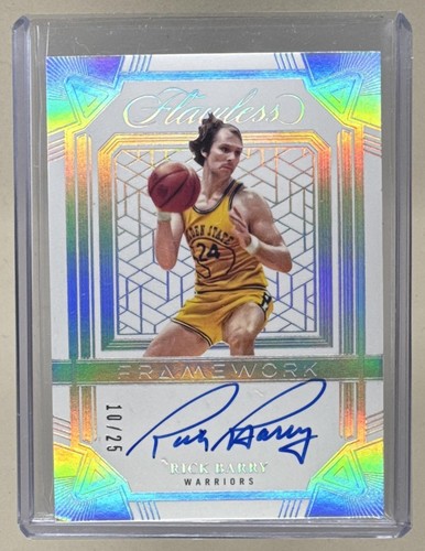 Rick Barry 2024 Panini Flawless Framework Signatures Auto 10/25