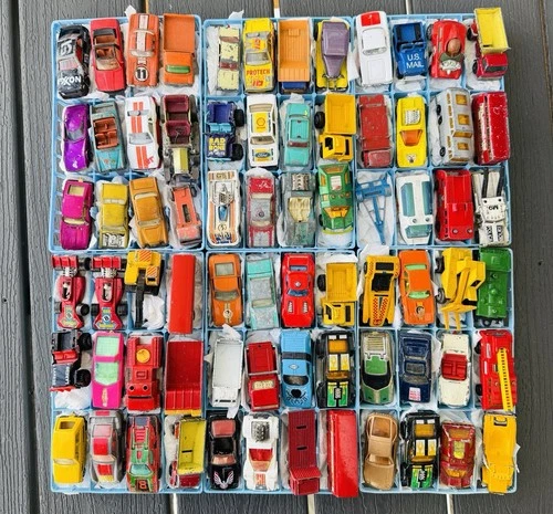Vintage 1960s 1970s 1980s Lesney Matchbox Superfast Diecast Lot Of 72 Cars