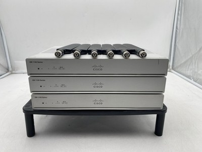 Lot of 3 Cisco C1111-4PLTEEA 4-Port LTE Gigabit Integrated Router w/ Antennas