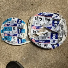 Romex Southwire SIMpull NM-B Wire 14/3 15’ And14/2 23’left Off 100 Foot Roll