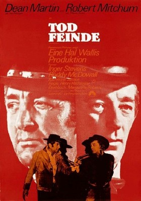 TODFEINDE 1968 Dean Martin, Robert Mitchum Din A1 gerollt Original-Kinoplakat