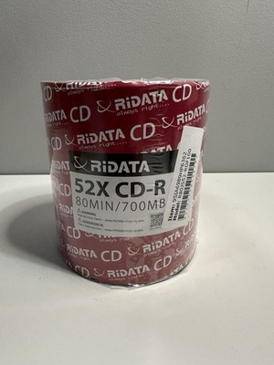  90-100  RIDATA 52X Blank CD-R CDR Branded Logo 700MB Recordable Media Disc