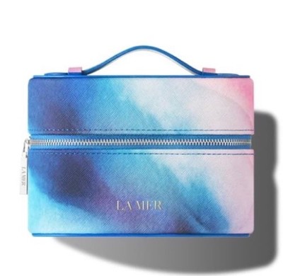 LA MER Vanity Case Makeup Cosmetic Bag Travel Organizer Sapphire NEW & SEALED