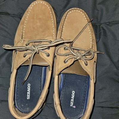 Sebago Mens Tan Brown Deck Boat Portland Oxford Preppy Shoes Leather 10.5