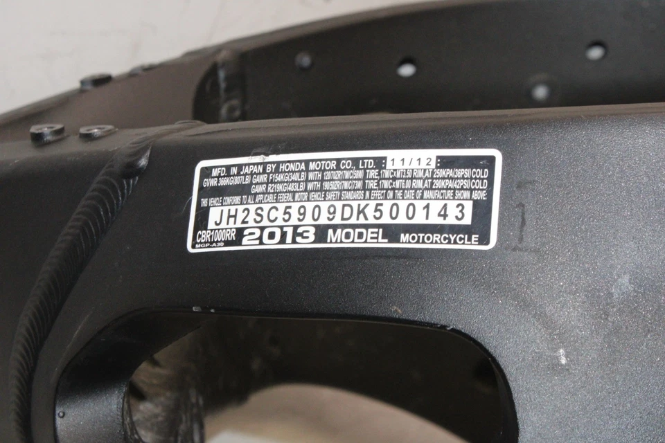 CHASIS MARCO PRINCIPAL HONDA CBR1000RR OEM 12-13 Foto 3 de 4