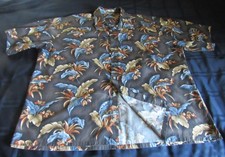 Vtg Pierre Cardin 2XL Hawaiian Shirt Cotton Korea Tropical Foliage Tiki Beach
