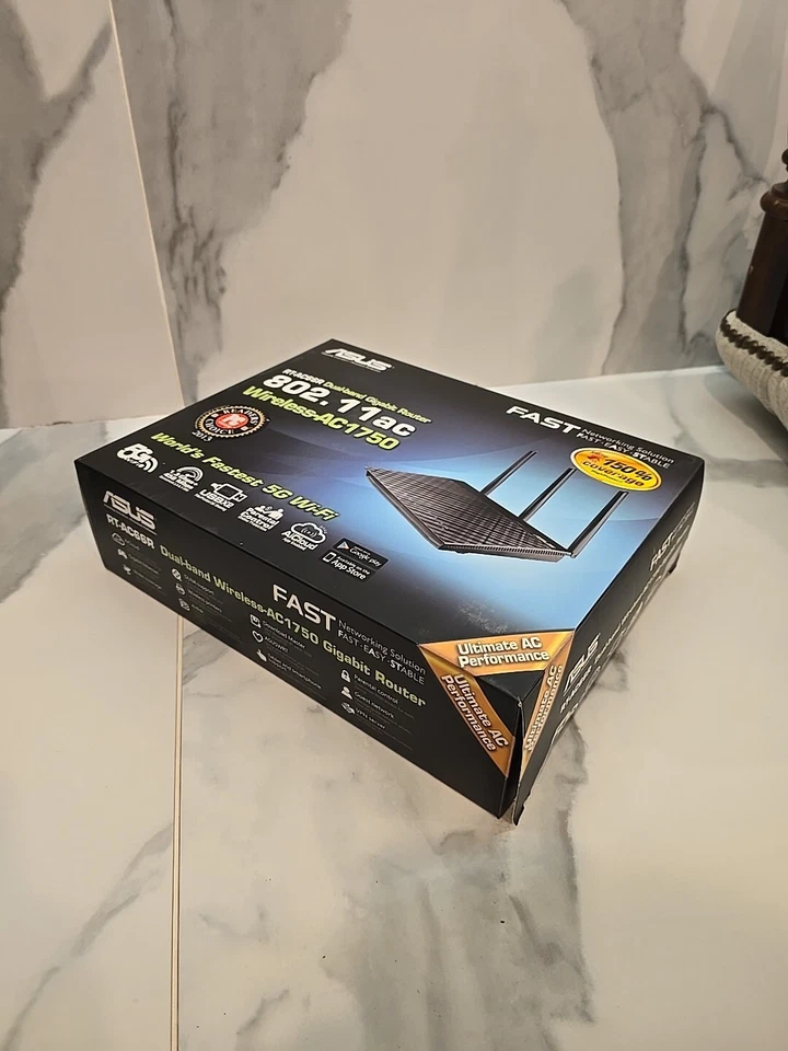 ASUS RT-AC66R 802.11ac Dual-Band Wireless-AC1750 Gigabit Router (Mildy Used) - Image 2 of 4