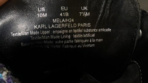 Botas de Combate Karl Lagerfeld Paris Mela Cuero Tweed Para Mujer Talla 10 - Imagen 15 de 15