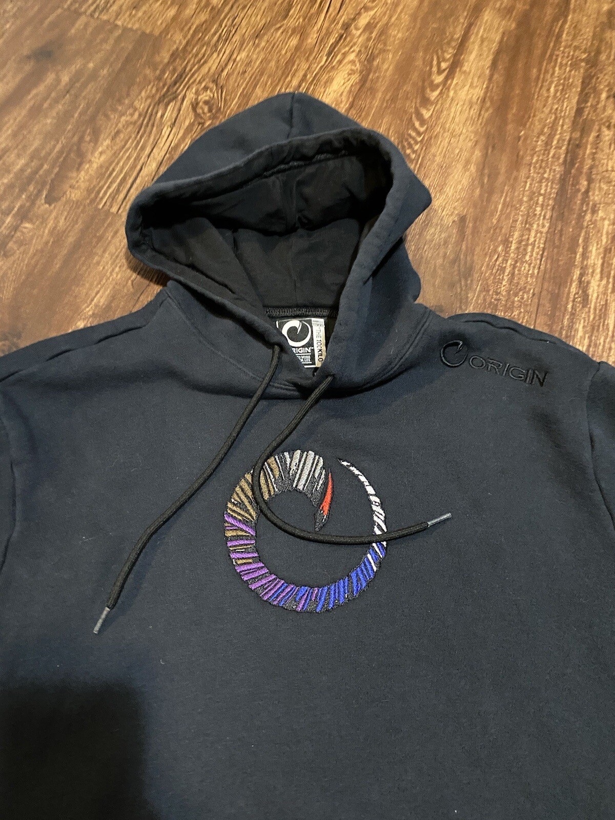 Origin Maine Hoodie Mens Large Black The 100 Kilo Pockets Heavyweight