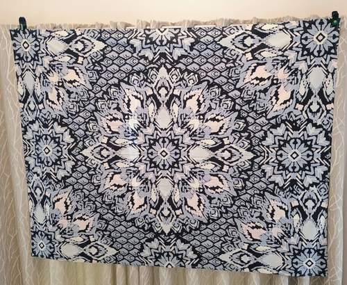 Hippie Bohemian Psychedelic Peacock Mandala Wall Hanging Bedding Blue Tapestry - Picture 2 of 2