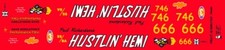 Paul Richardson's Hustlin Hemi Dodge Dart NHRA Drag 1/24th - 1/25th Scale Decals