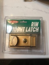NOS CAL LOCK SINGLE CYLINDER DEADBOLT NIGHT LATCH, SATIN BRONZE FINISH, 564