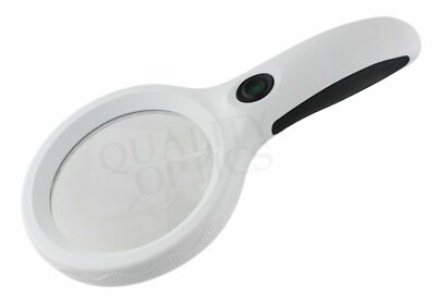 Quality Optics  Easy Grip Illuminated Hand Magnifier 4X/6X Dual function