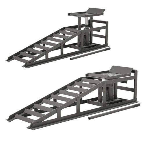 2 Pack Hydraulic Car Ramps 5T 11000lbs Low Profile Car Lift Service Ramps