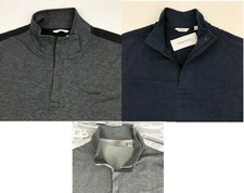 Calvin Klein Mens 1/4 Zip Pullover, Covered Zipper, Colors/Sizes, NWT