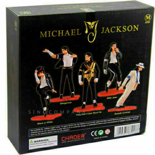 Rare 5pcs/SET MICHAEL JACKSON STATUE KING OF MUSIC Figure DOLL