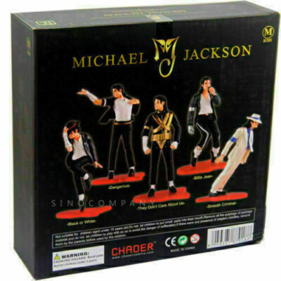 Rare 5pcs/SET MICHAEL JACKSON STATUE KING OF MUSIC Figure DOLL