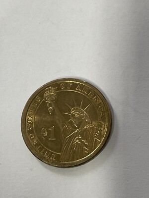 john tyler 10th president gold $1 piece coin medium size IN GOD WE