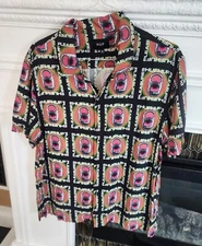 HUF men shirt medium multicolor short sleeve