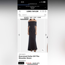 Black silk formal dress