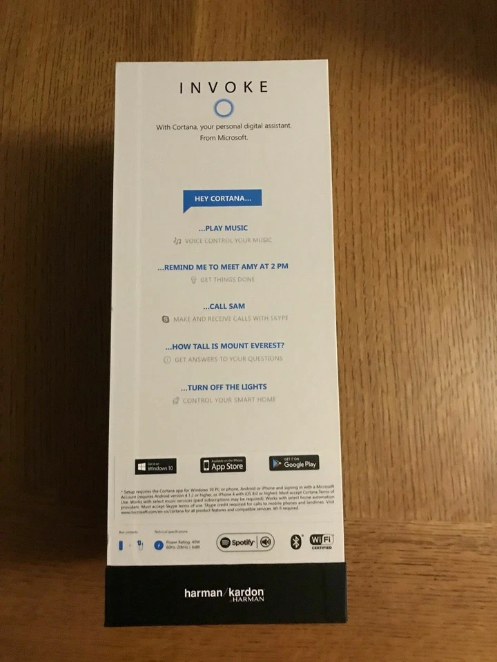 Altavoz activado por voz Harman Kardon Invoke con Cortana (grafito) nuevo Foto 2 de 4