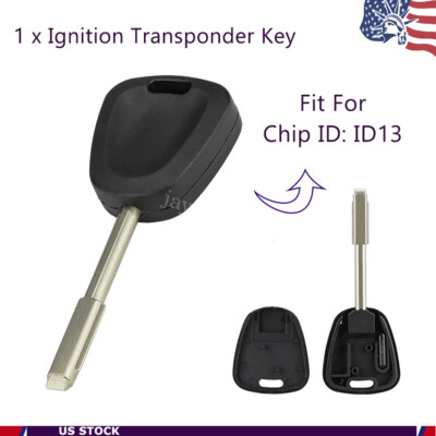 Replacment Transponder Car Key Blank Blade for Jaguar XJR XKR XK8 + ID13 Chip