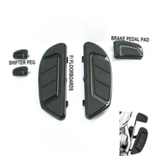 Driver Footboard Brake Pedal Shifter Pegs For Harley Electra Glide 1986-Up Black