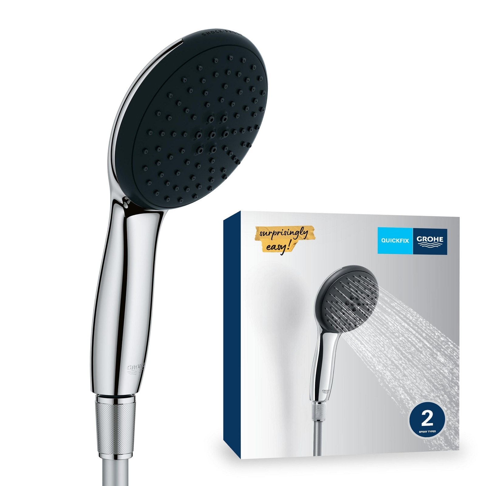 Grohe Vitalio Start Set manopola Doccia 2 getti (Rain, Jet), 26972001