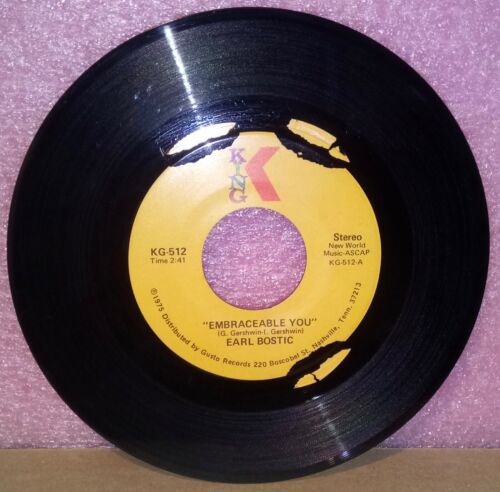 Earl Bostic Embraceable You & Flamingo KG-512 King Record 1975 7"45RPM VG-EX USA - Picture 1 of 4