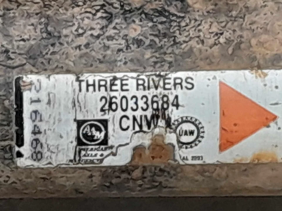 Eje de hélice del eje de transmisión trasero 94-98 Chevy S10 2,2 L 4x2 - Sección trasera OEM Foto 4 de 4