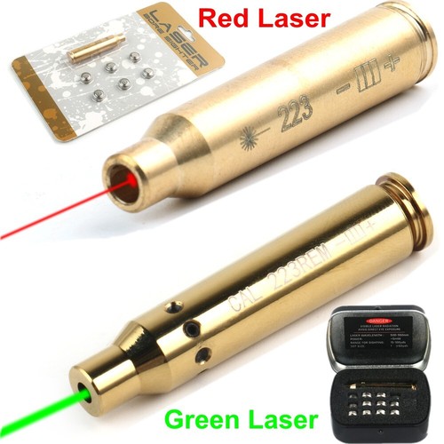 Laser Bore Sight Red/Green laser Bore Sighter Cartridge Boresighter w/ Batteries - Picture 16 of 48