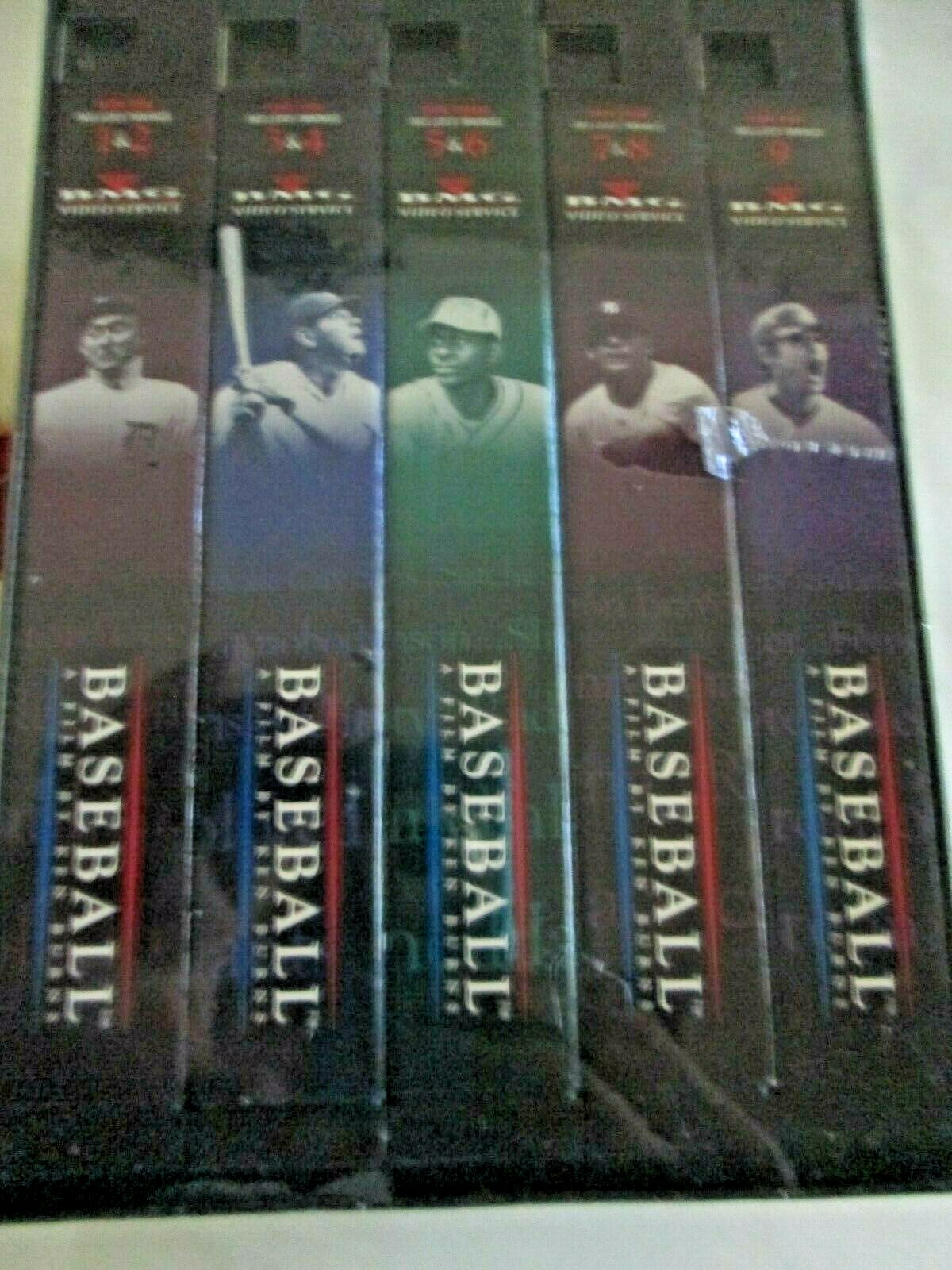 BASEBALL A FILM BY KEN BURNS*1 TO 9 INNINGS*BMG 5 VHS TAPES*NEW FACTORY