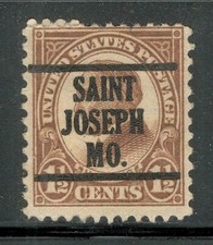 Sc # 633 ~ 1 1/2 cent Warren G. Harding Issue, Precancel, SAINT JOSEPH MO.