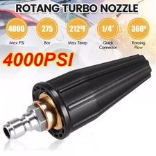 1/4" Quick High Pressure Washer Rotating Turbo Nozzle Spray Tip 4000PSI