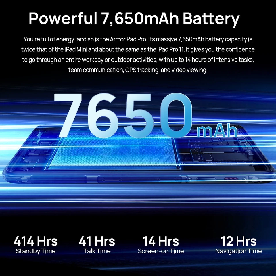 Ulefone Armor Pad Pro Robust Tablet 8 Zoll 7560mAh 16GB +128GB Android 13 4G Pad - Bild 4 von 4