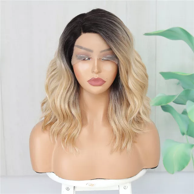 Lace front wigs short wavy top