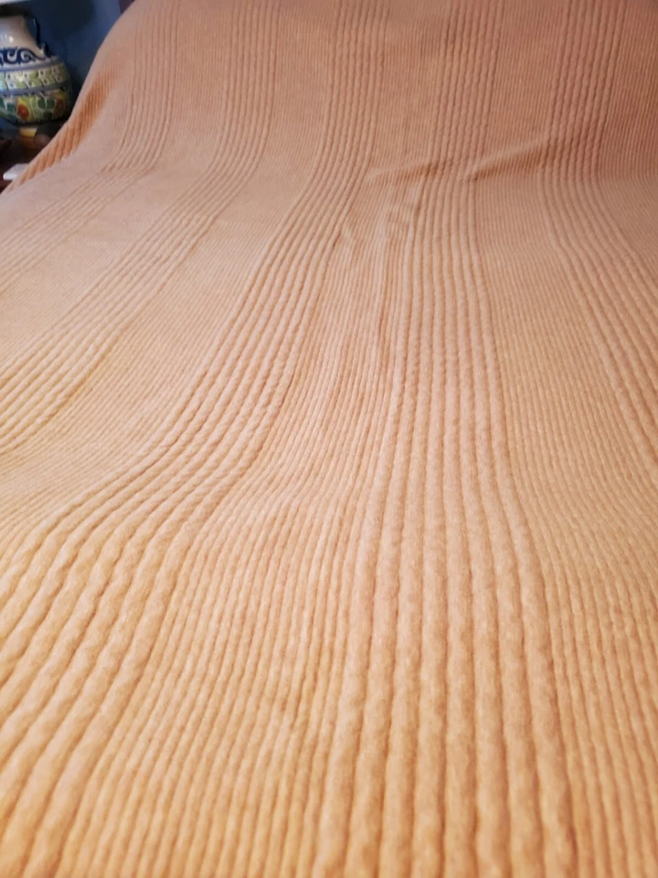 West Elm Cotton Cloud Jersey Golden Oak F/Q Duvet Cover NWOT Ribbed Matelasse  - Image 4 of 4