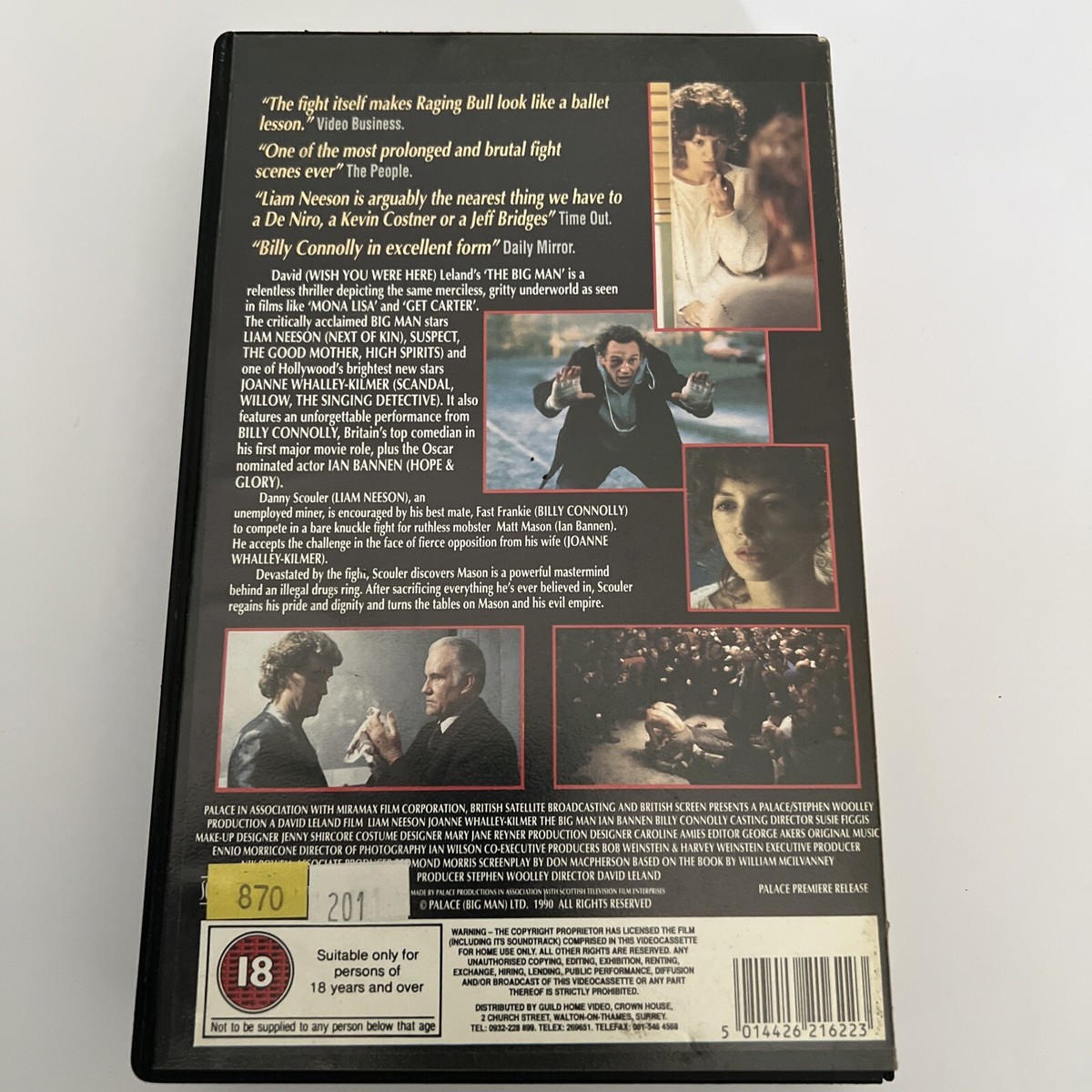 church’s THE BIG MAN PALACE VHS original box, Ex Rental. Liam Neeson
