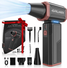 SAILHAP Compressed Air Duster 300000RPM, Cordless Electric Duster Brushless Moto