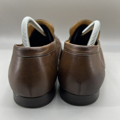 Mezlan Genuine Ostrich Loafers Men Size 9 M Brown Leather  display picture 3